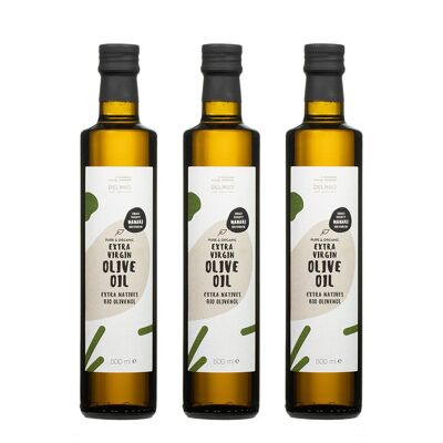 Bio-Olivenöl extra vierge, Manaki, 3 x 500 ml