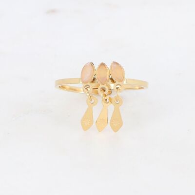 Gold Larry ring with sunstones