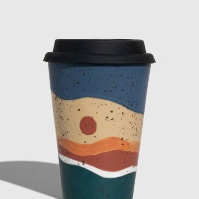 12oz stoneware travel mug sienna