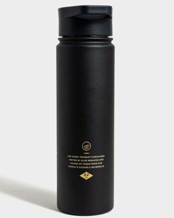 22oz insulated steel bottle black 2