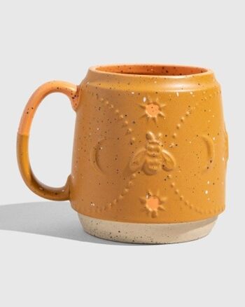 16oz stoneware mug caramel 1