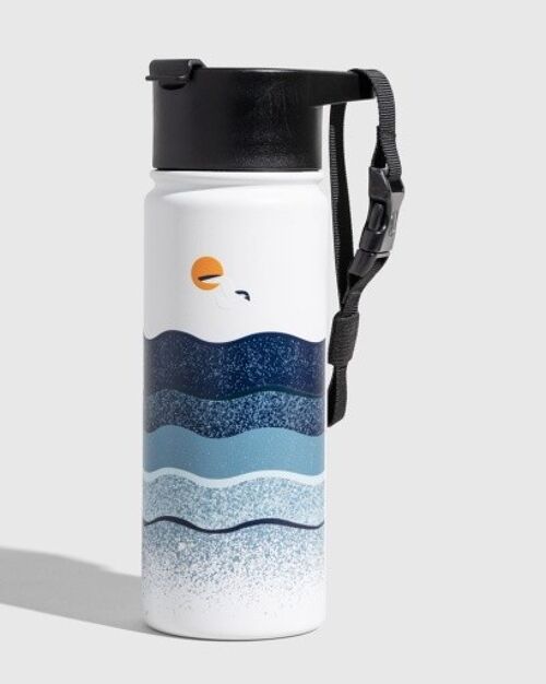 18oz insulated steel travel mug white