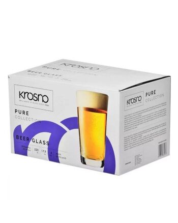 (6x) Verre à Bière 530ml - PURE - KROSNO 3