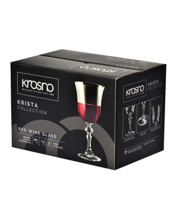 (6x) Red Wine Glasses 220ml KRISTA - KROSNO 3