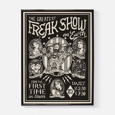 Affiche "Freak Show" (Sérigraphie format 30x40cm)