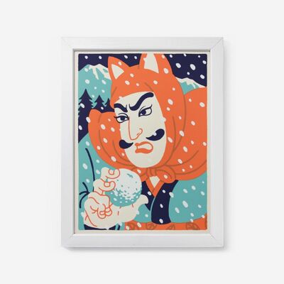 Poster "Palla di neve" (serigrafia 18x24cm)