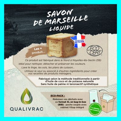 Ecological liquid Marseille soap - 10 liters (Bag-In-Box)