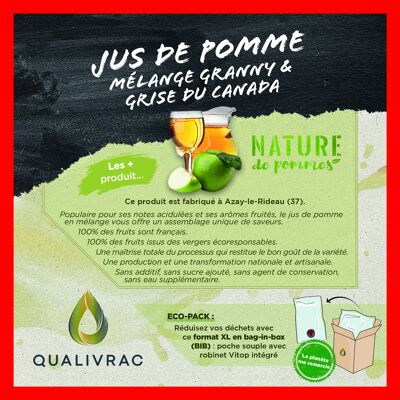 Organic Apple Juice - BIB 5 liters - EXCEPTIONAL OFFER -50%