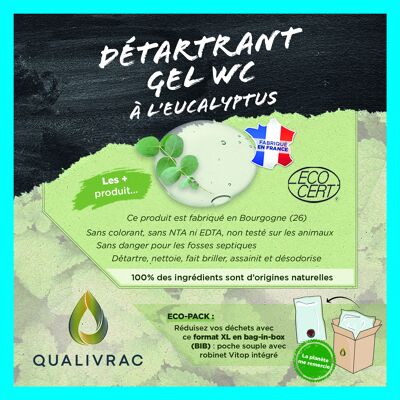 Desincrustante gel WC ecológico Eucalipto - 10 litros (Bag-In-Box)