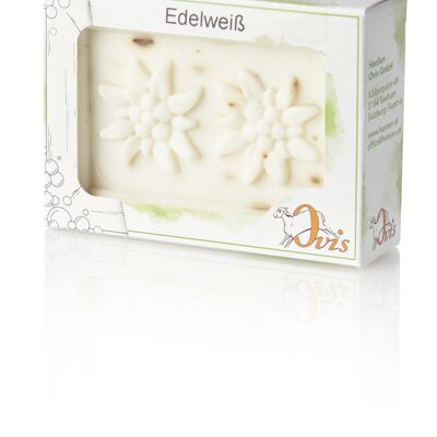 Paquet carré de savon Ovis Edelweiss 8,5x6 cm 100 g