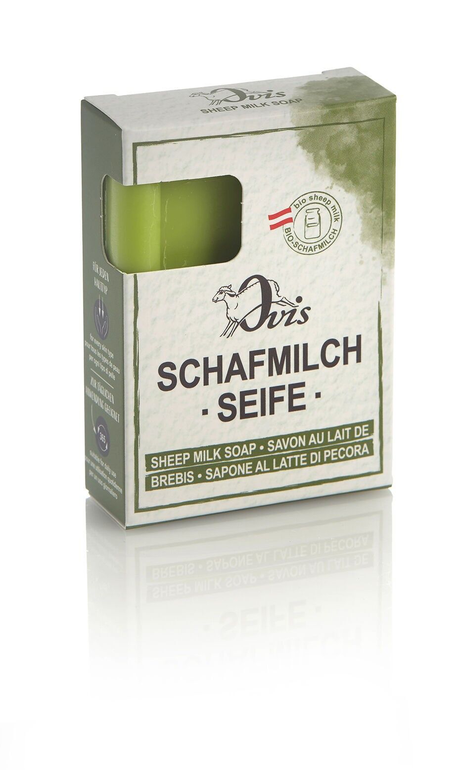 Ovis-Seife Eckig verp. Eisenkraut 8,5x6 cm 100 g