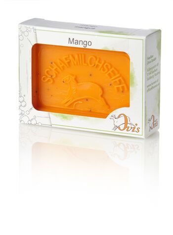 Savon Ovis carré emballé Mangue 8,5x6 cm 100 g