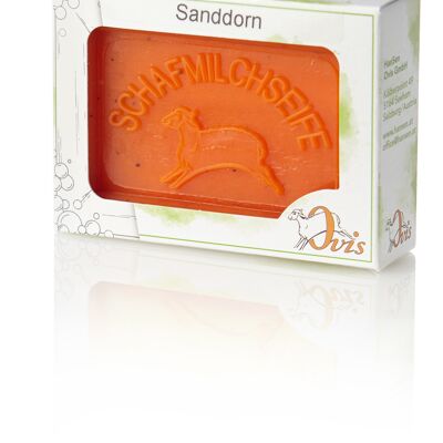 Ovis soap square packed sea buckthorn 8.5x6 cm 100 g