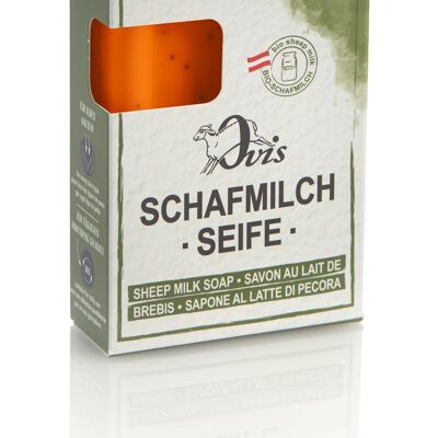 Ovis soap square packed sea buckthorn 8.5x6 cm 100 g