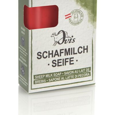 Ovis soap square packed pomegranate 8.5x6 cm 100 g