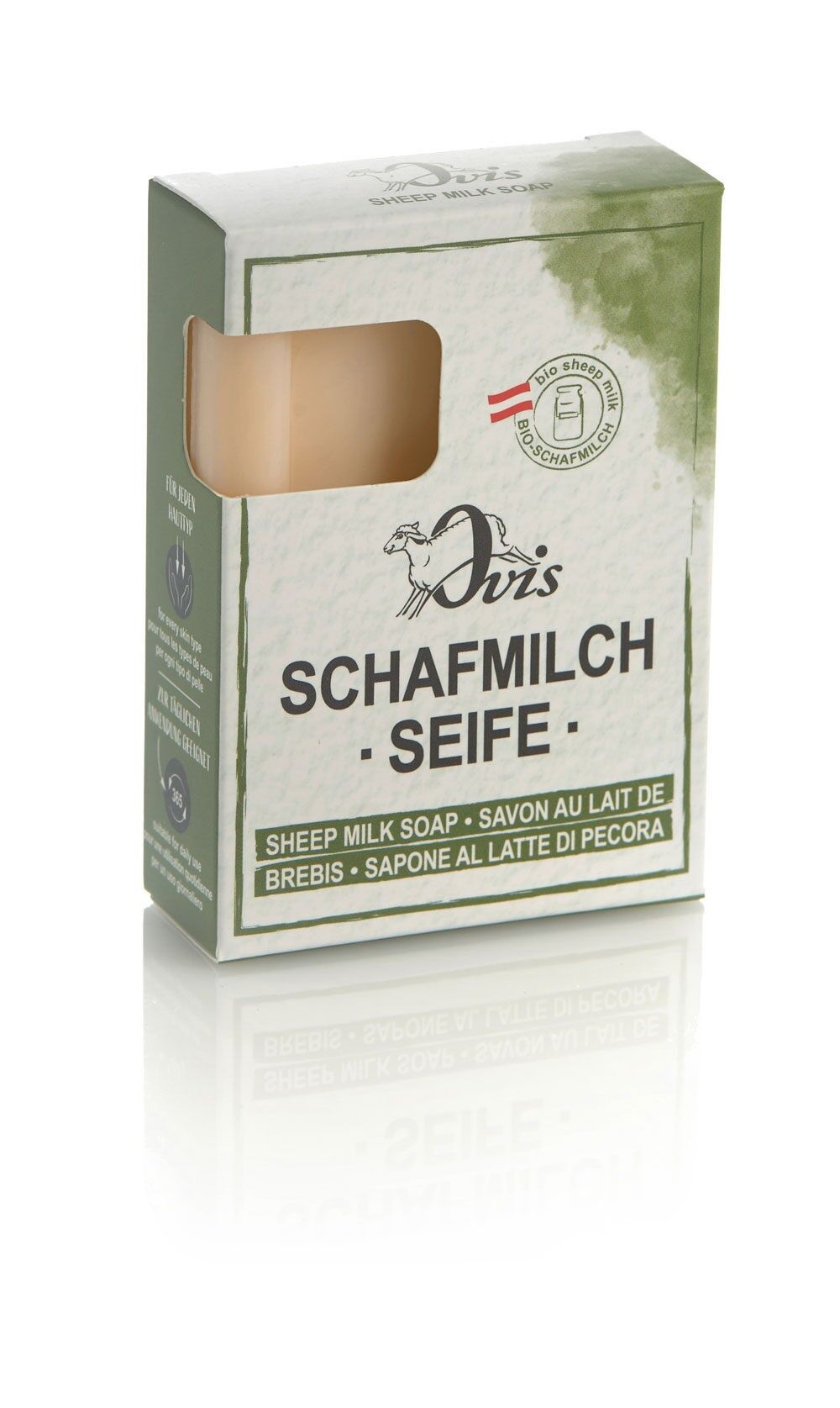 Sapone Ovis confezionato quadrato olio di canapa 8,5x6 cm 100 g