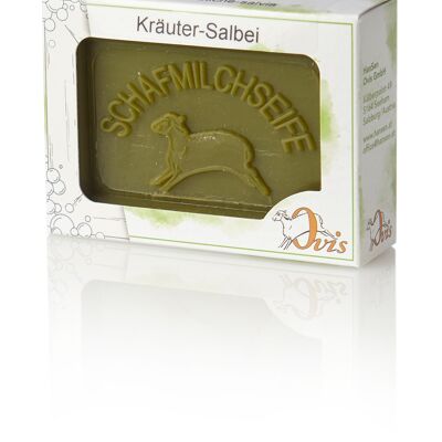 Ovis-Seife Eckig verp.Kräuter-Salbei 8,5x6cm 100 g