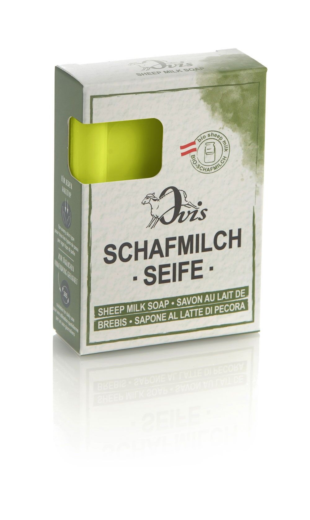 Ovis-Seife Eckig verp. Gurke-Limette 8,5x6 cm 100g