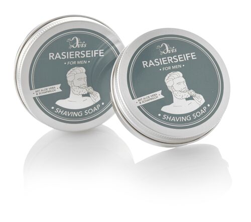 Ovis-Rasierseife Men100g Aludose bedruckt verpackt