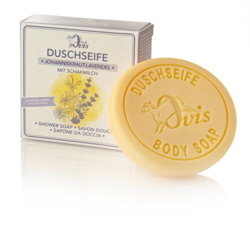 Ovis-Duschseife Johanniskraut-Lavendel 7,5 cm 100g