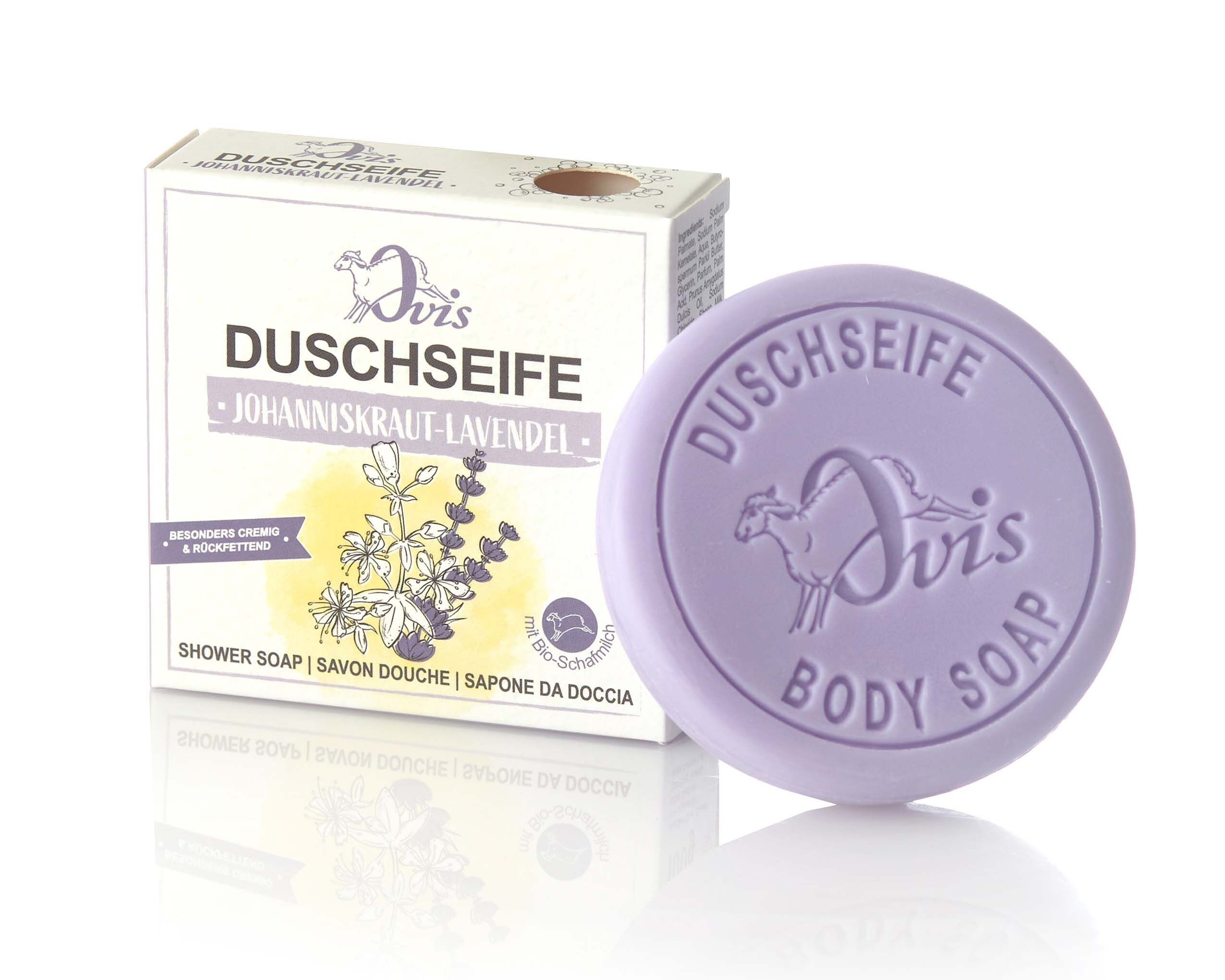 Sapone doccia Ovis Erba di San Giovanni lavanda 7,5 cm 100g