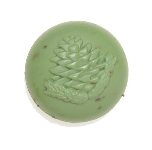 Ovis-Seife rund Zirbe grün 8 cm 110 g
