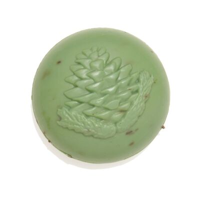 Ovis soap round stone pine green 8 cm 110 g