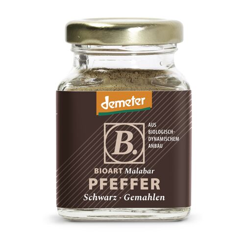 B. Malabar Pfeffer schwarz gemahlen 40g bio, demeter