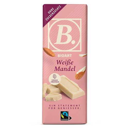 B. Schokolade Weiße Mandel 50g bio, FT-Cert.