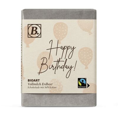 B. Schokolade Happy Birthday 70g bio, FT-Cert.