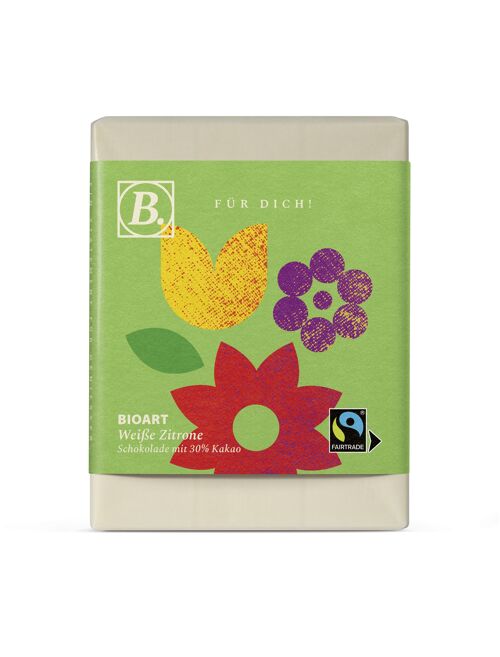 B. Schokolade Valentin Blumen 70g bio, FT-Cert.