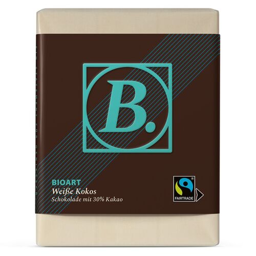 B. Schokolade Weiße Kokos 70g bio, FT-Cert.