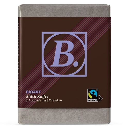 B. Schokolade Vollmilch Kaffee 70g bio, FT-Cert.