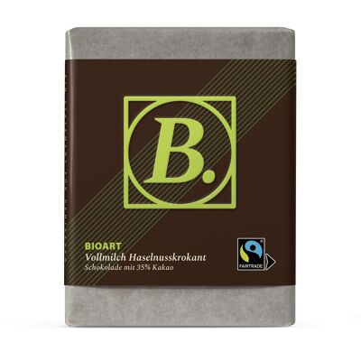 B. Chocolate con leche entera avellana quebradiza 70g orgánico, FT-Cert.