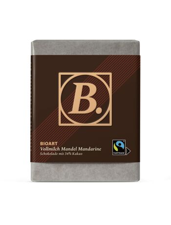 B. Chocolat lait entier amande mandarine 70g bio, FT-Cert.