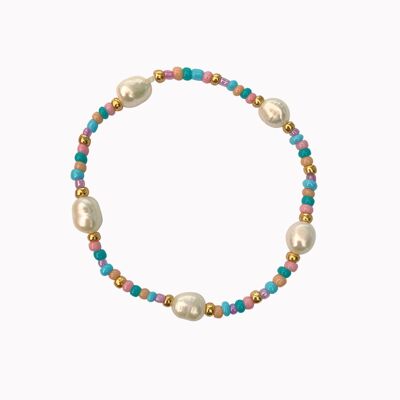 Pulsera perlas pastel