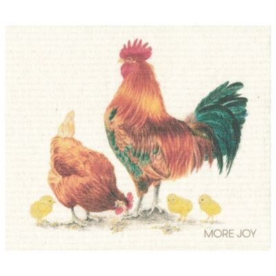 Dishcloth Rooster and Friends