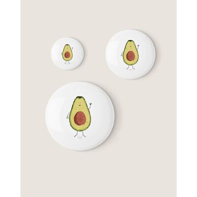 Avocado Pin Badge , SKU012