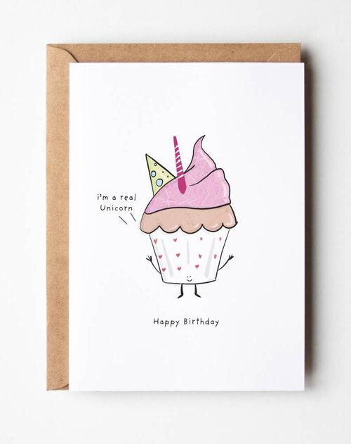 Birthday Cupcake Birthday Greeting Card , SKU021