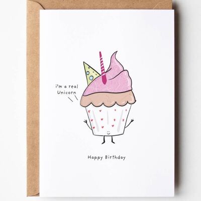 Carte de voeux d'anniversaire Cupcake d'anniversaire, SKU021