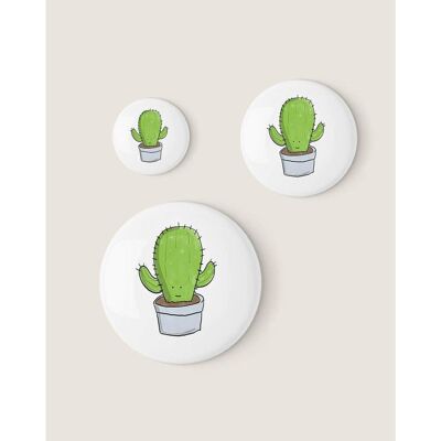 Cactus Button Pin Badge , SKU024