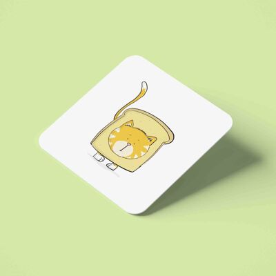 Cat in Bread Coaster , SKU034