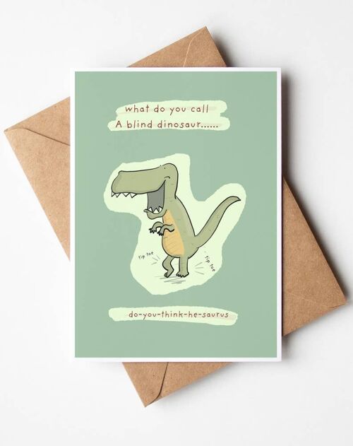 Dinosaur Joke Greeting Birthday Card , SKU038