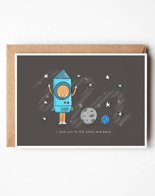 I love you to the Stars and Back Anniversary Greeting Card , SKU075