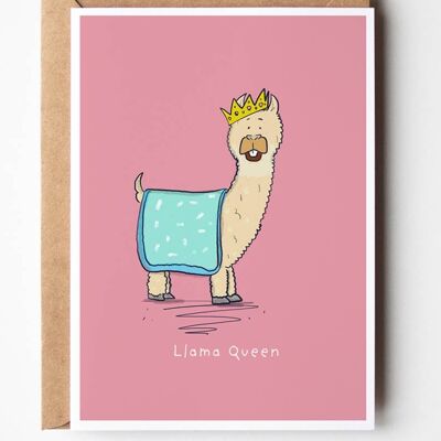 Lama-Königin-Geburtstagskarte, SKU082