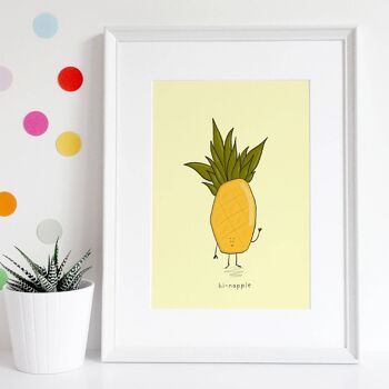 Ananas hi-napple Art Print, SKU086 2