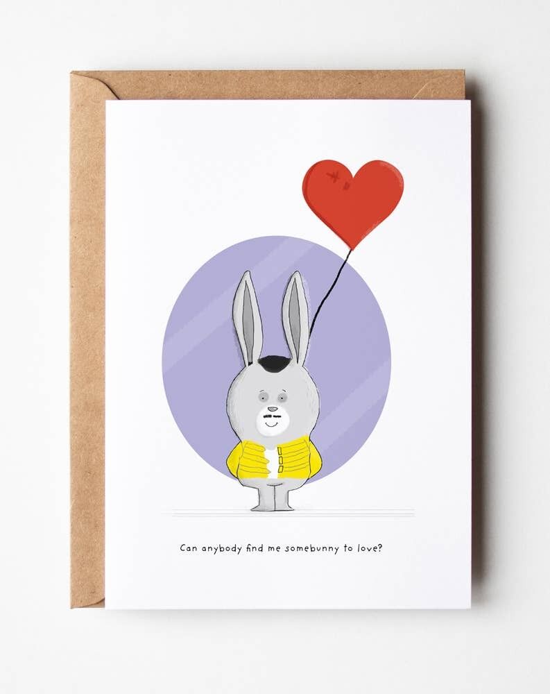 Qualcuno mi trovi un coniglietto da amare Biglietto d'auguri, SKU100