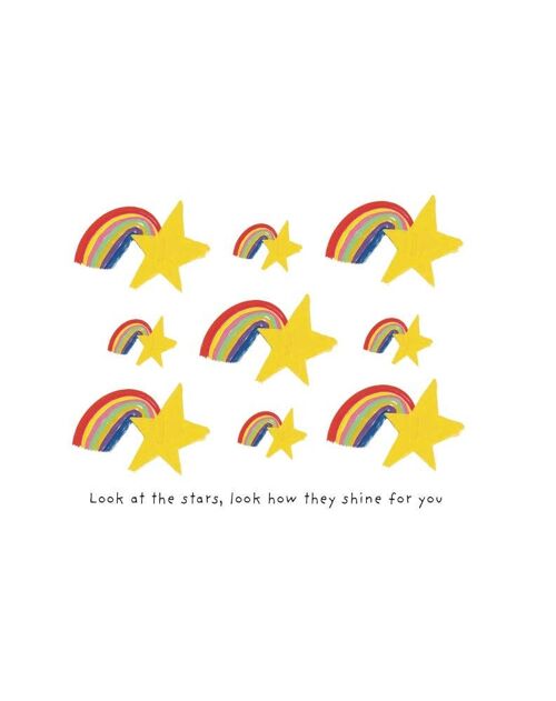 Stars and Rainbows Art Print , SKU103