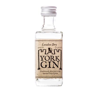 York Gin 5cl Miniatures - York Gin London Dry - 42.5% - Case of 20