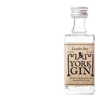 York Gin 5cl Miniatures - York Gin London Dry - 42.5% - Case of 20